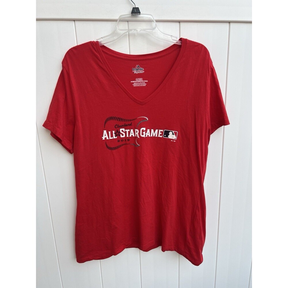 MLB Womens Cleveland All Star Game 2019 Baseball Shirt XL Majestic
